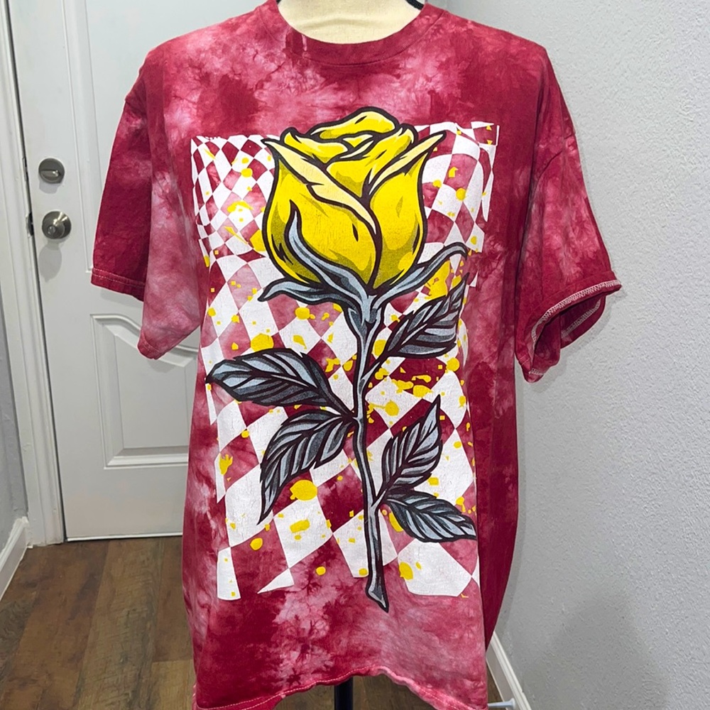 Screen printed flower shirt